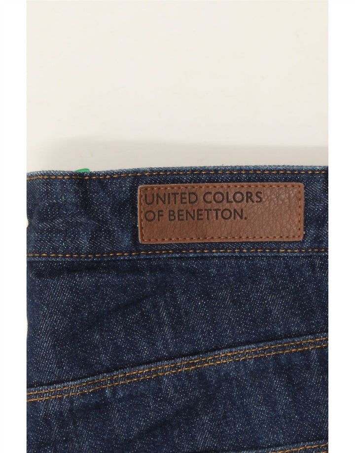 BENETTON Womens Denim Shorts W32 Medium Navy Blue Cotton Vintage Benetton and Second-Hand Benetton from Messina Hembry 