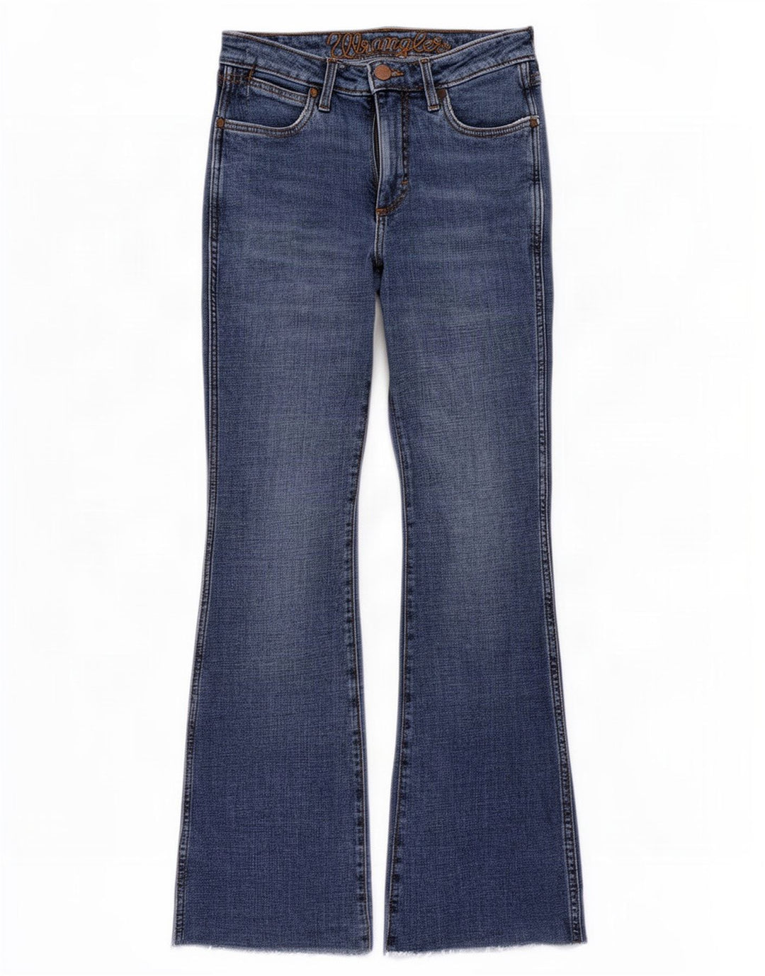 Wrangler Womens Flared Jeans W27 L31 Blue Cotton