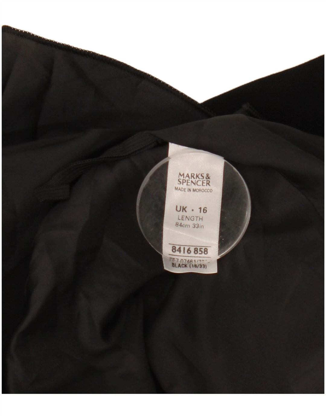 Marks & Spencer Womens A-Line Skirt UK 16 Large W33 Black Polyester