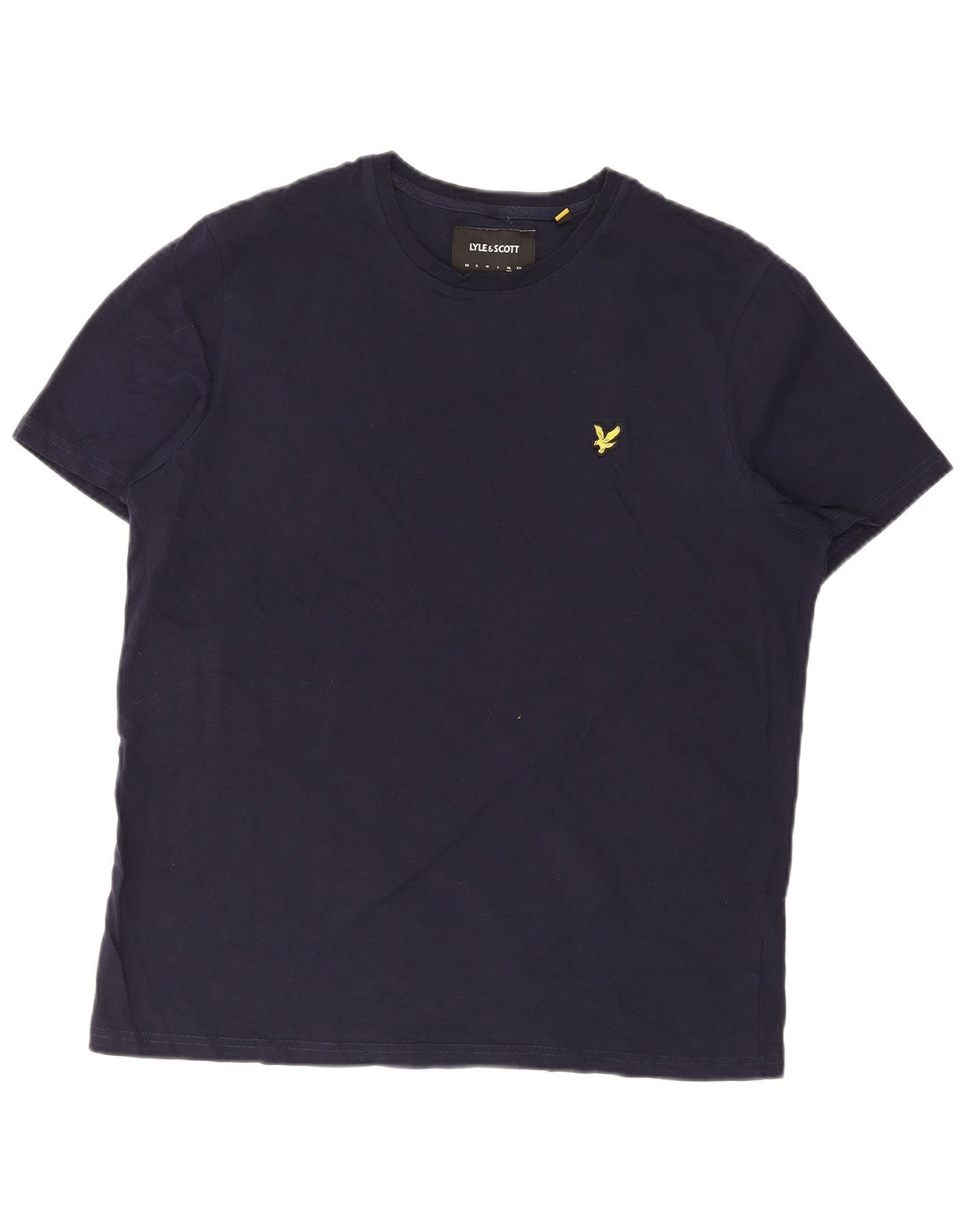 Lyle & Scott Mens T-Shirt Top XL Navy Blue Cotton