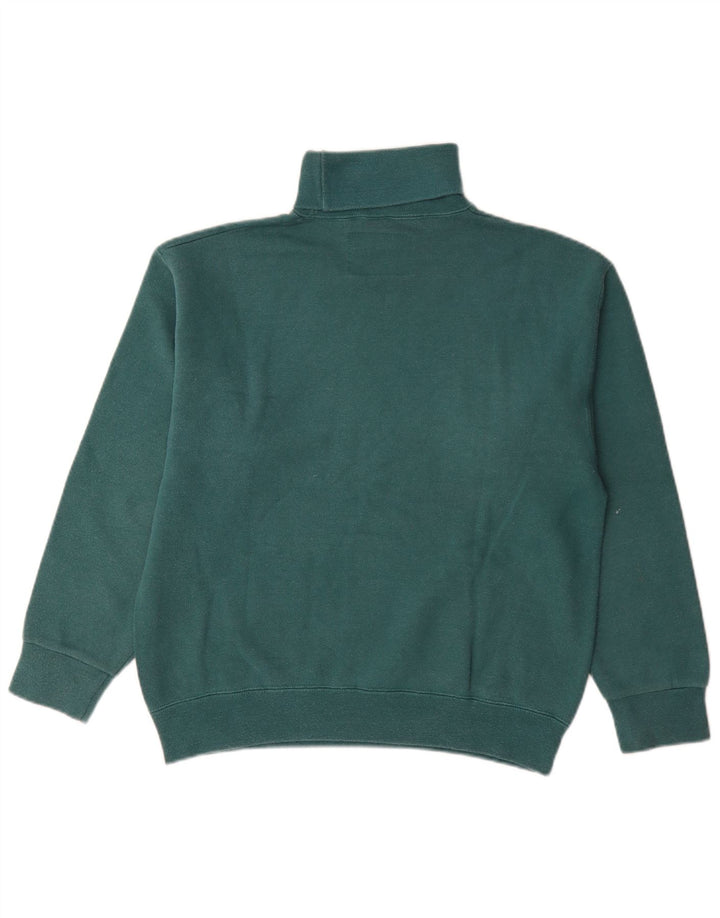 Champion Mens Roll Neck Sweatshirt Jumper Medium Green Cotton