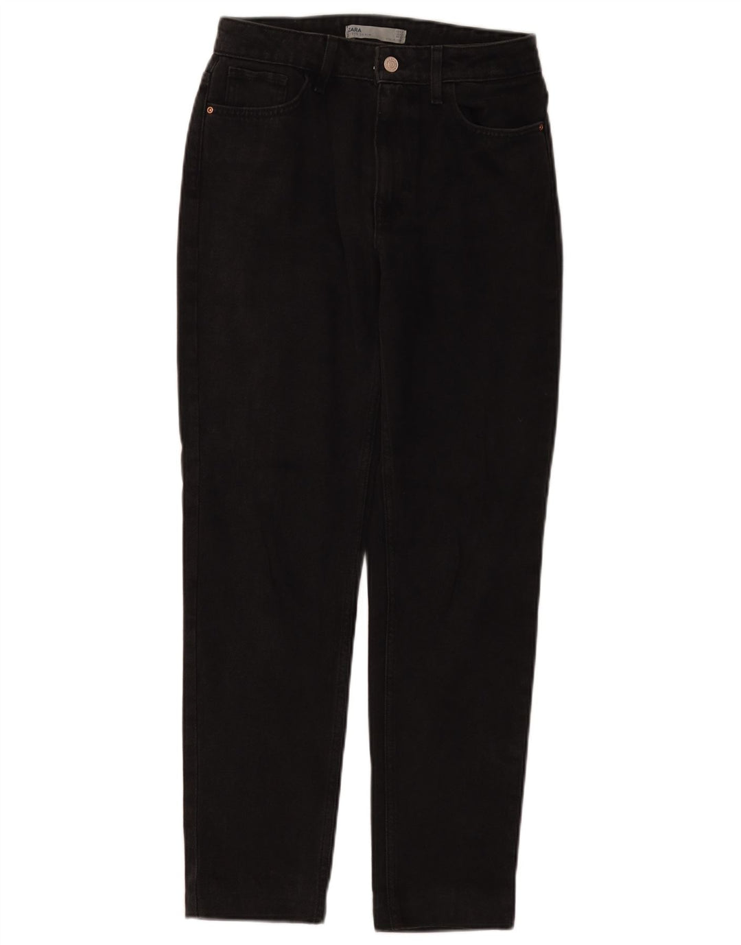 ZARA Womens Tapered Jeans EU 34 2XS W24 L28 Black