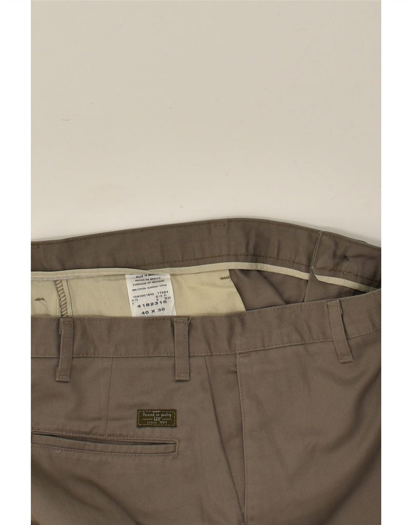 LEE Mens Straight Chino Trousers W40 L30  Brown Cotton | Vintage Lee | Thrift | Second-Hand Lee | Used Clothing | Messina Hembry 