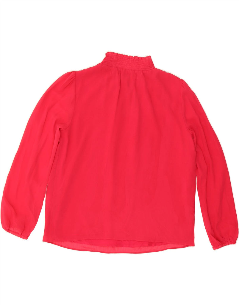 J. CREW Womens Oversized Long Sleeve Blouse Top UK 10 Small Pink Polyester Vintage J. Crew and Second-Hand J. Crew from Messina Hembry 
