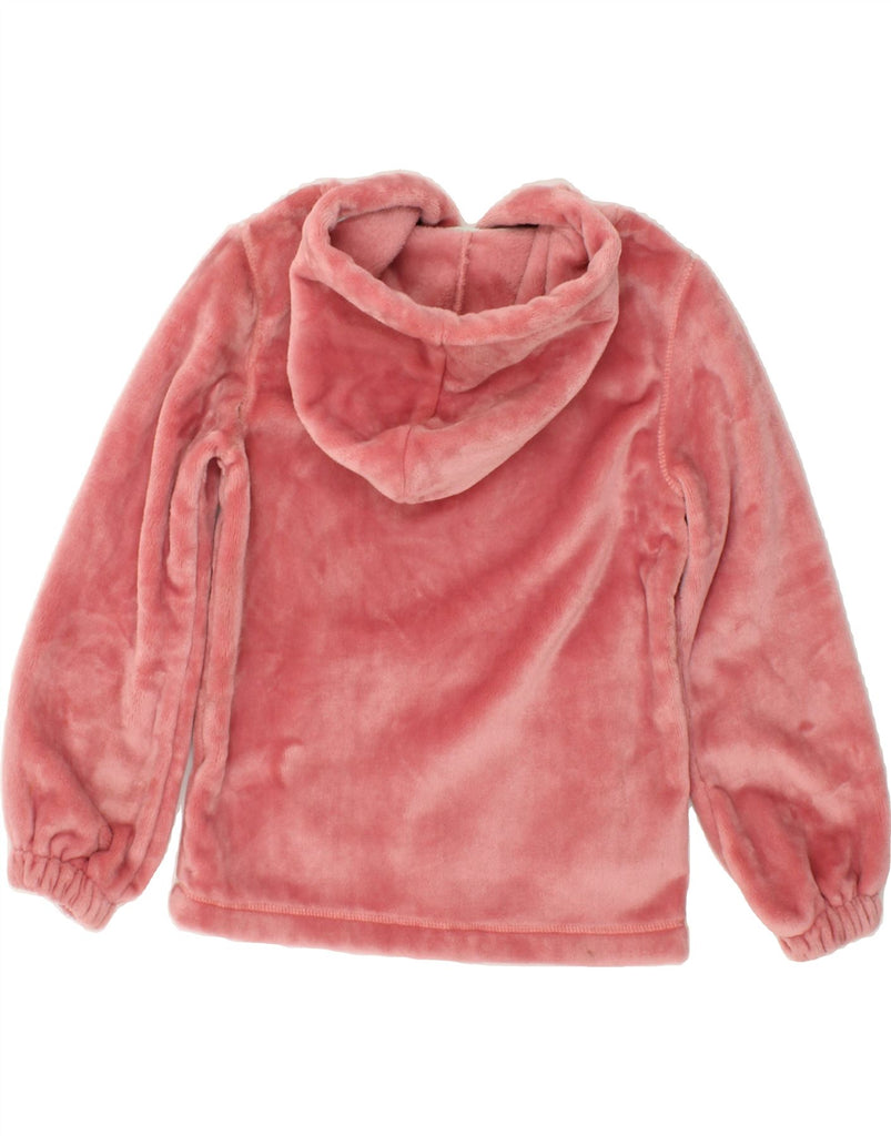 FAT FACE Girls Hooded Fleece Jumper 8-9 Years Pink Polyester | Vintage Fat Face | Thrift | Second-Hand Fat Face | Used Clothing | Messina Hembry 