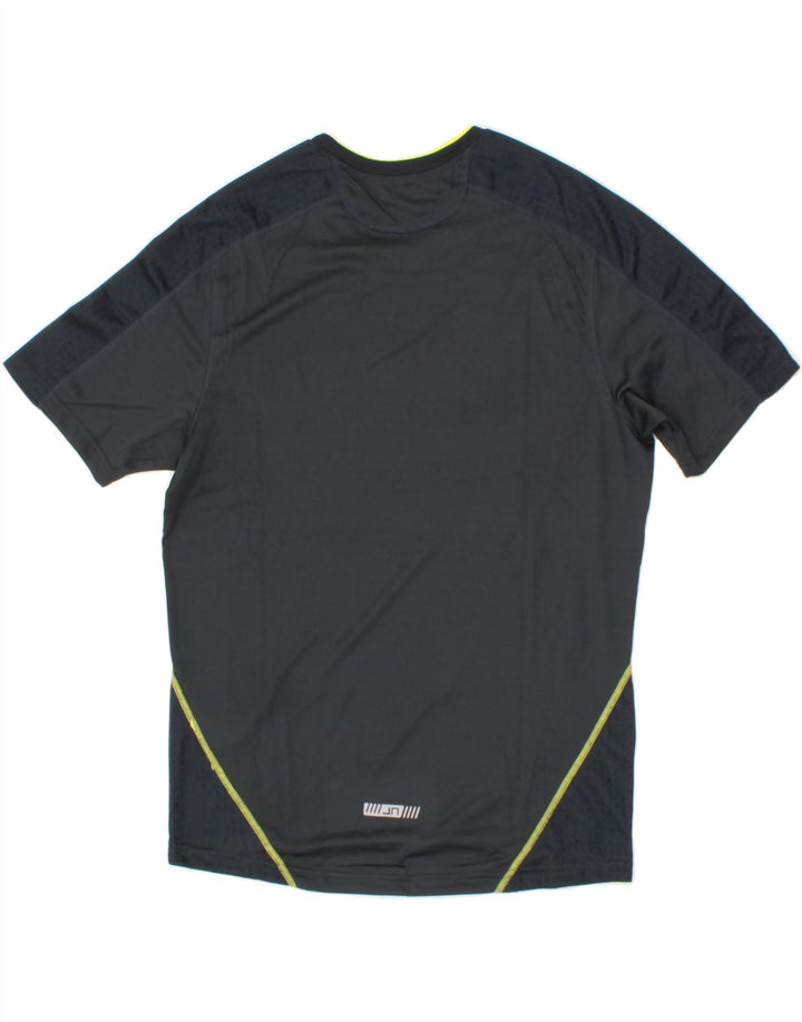 VINTAGE Mens T-Shirt Top Large Grey Colourblock Polyester Vintage Vintage and Second-Hand Vintage from Messina Hembry 