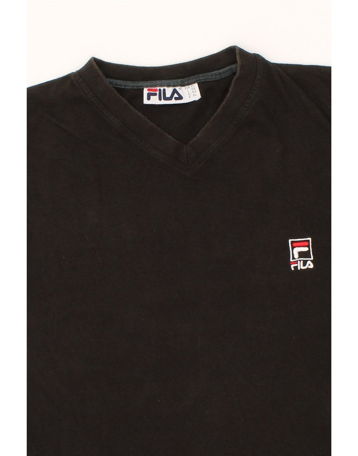 FILA Mens T-Shirt Top XL Black Cotton Vintage Fila and Second-Hand Fila from Messina Hembry 