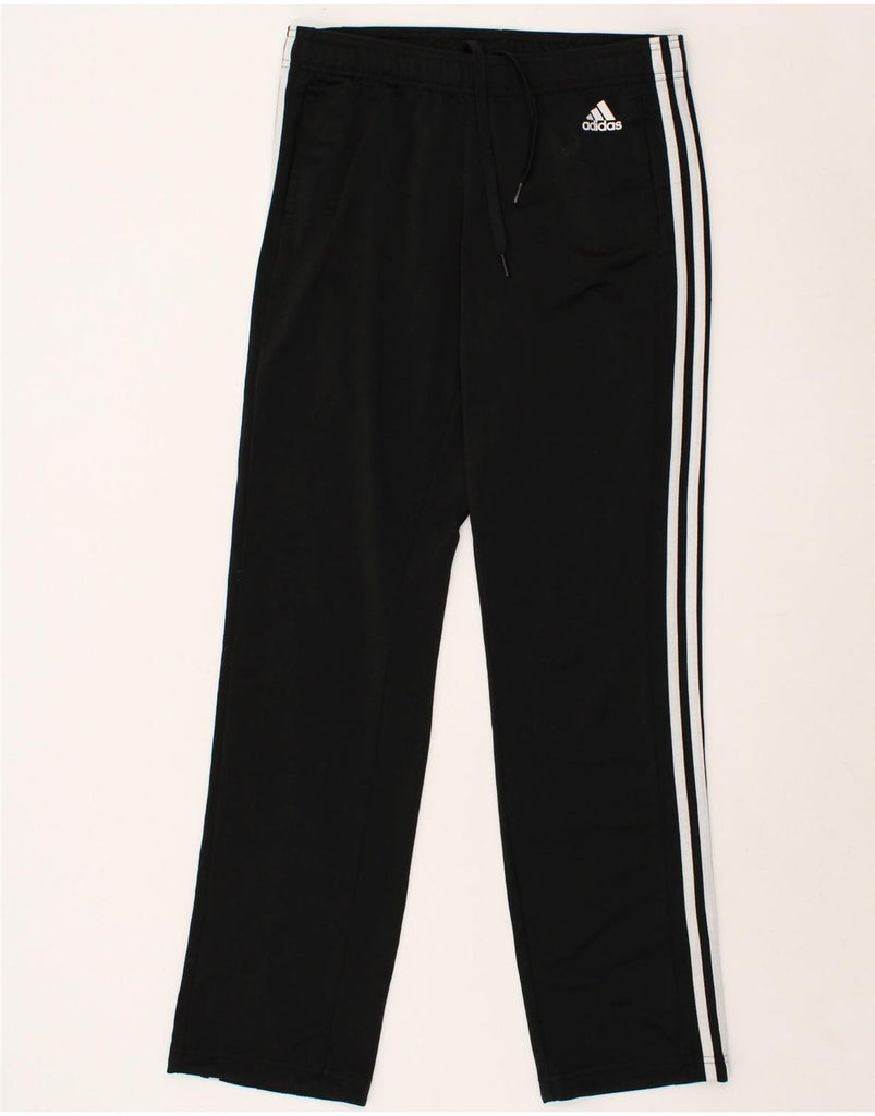 ADIDAS Womens Graphic Tracksuit Trousers UK 8/10 Small Black Polyester | Vintage Adidas | Thrift | Second-Hand Adidas | Used Clothing | Messina Hembry 