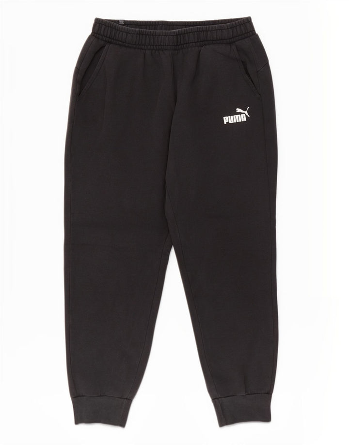 Puma Mens Tracksuit Trousers Joggers Large Black Cotton