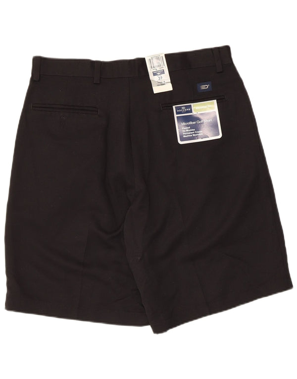 DOCKERS Mens Pegged Chino Shorts W32 Medium  Black Polyester