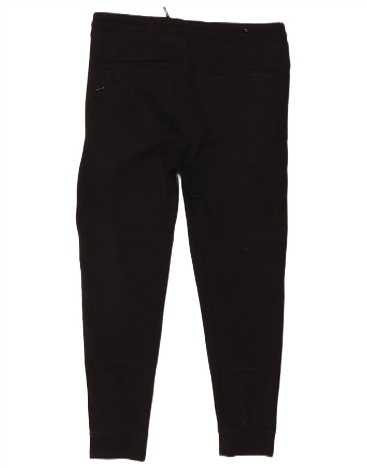 Zara Mens Crop Tracksuit Trousers Joggers Small  Black Polyester