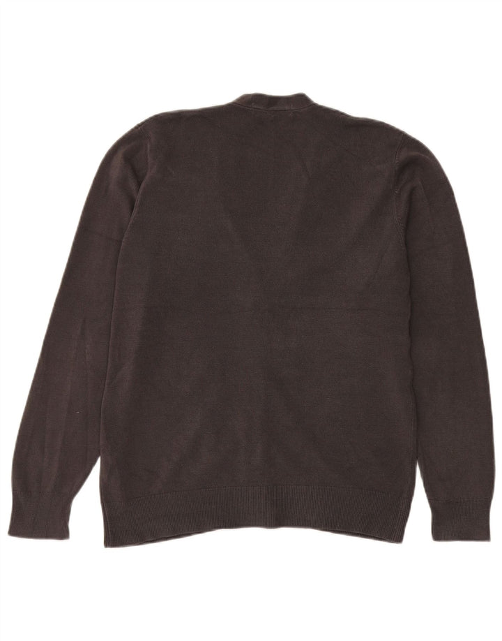 Marks & Spencer Mens Cardigan Sweater Medium Grey Acrylic