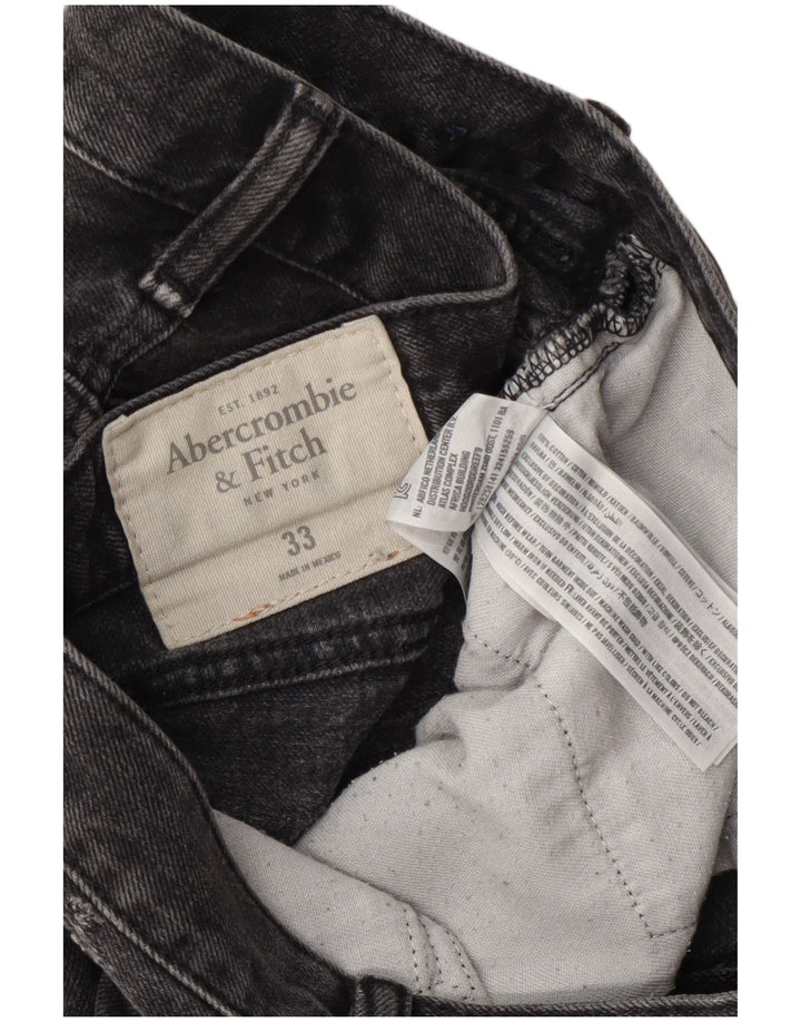 Abercrombie & Fitch Mens Denim Shorts W33 Medium Grey Cotton