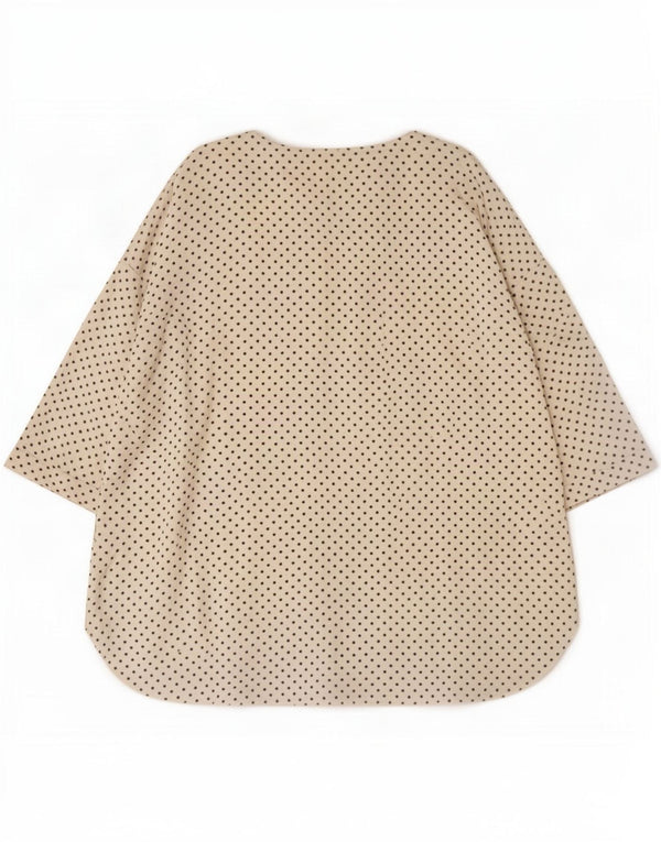 Phase Eight Womens 3/4 Sleeve Blouse Top UK 18 XL White Spotted Heart