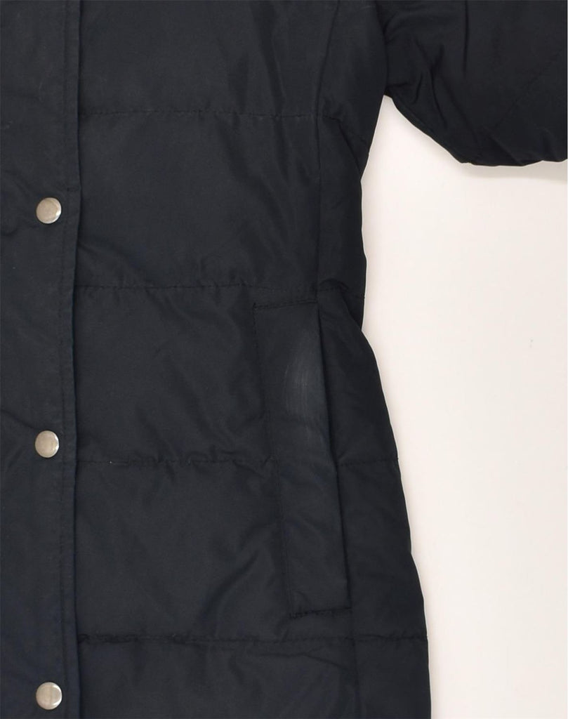 JACK WILLS Womens Hooded Padded Coat UK 8 Small Black | Vintage Jack Wills | Thrift | Second-Hand Jack Wills | Used Clothing | Messina Hembry 