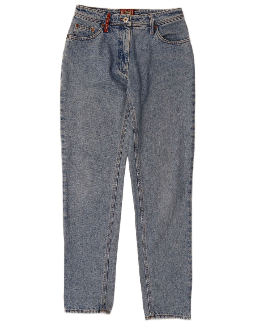 Outsider Womens Tapered Jeans W28 L32 Blue Cotton