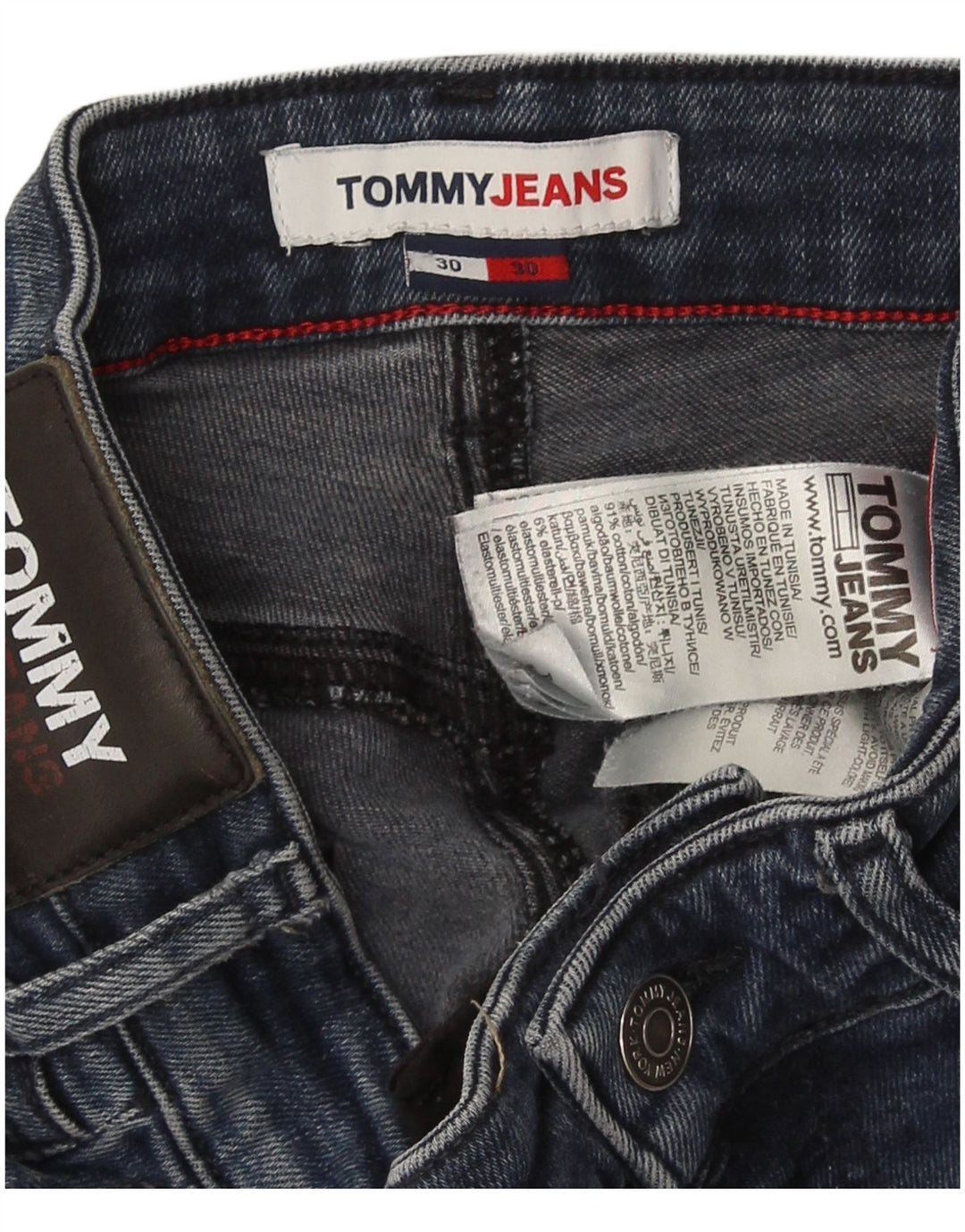 Tommy Hilfiger Mens Slim Jeans W30 L30 Blue Cotton