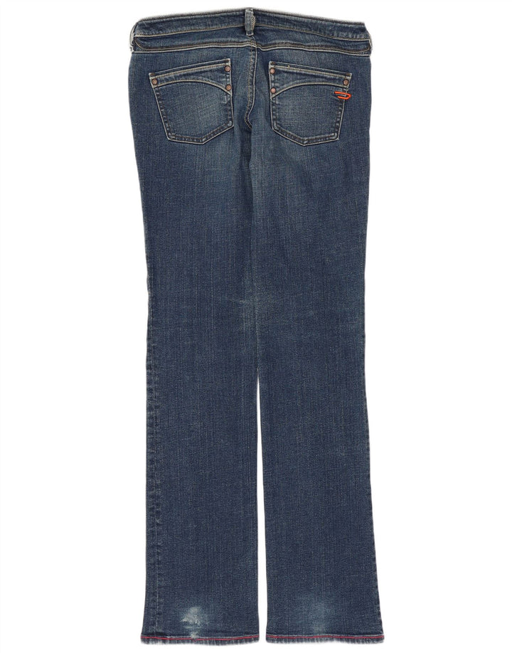 DIESEL Womens Distressed Straight Jeans W29 L33  Blue Cotton