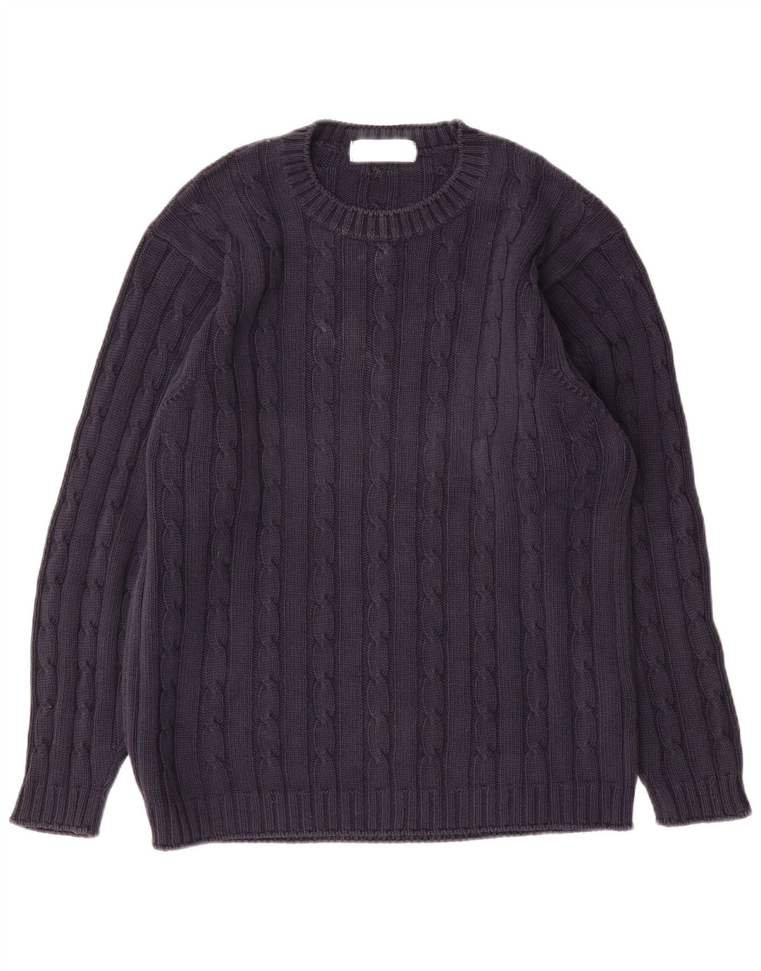 Marks & Spencer Mens Boat Neck Jumper Sweater Small Navy Blue Cotton