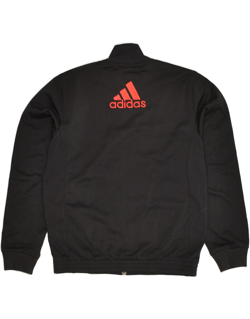 ADIDAS Boys Graphic Tracksuit Top Jacket 9-10 Years Black Colourblock | Vintage Adidas | Thrift | Second-Hand Adidas | Used Clothing | Messina Hembry 