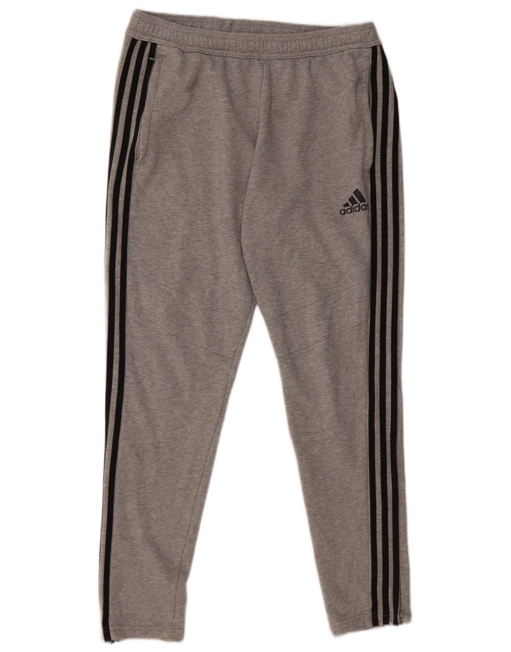Adidas Mens Tracksuit Trousers Medium Grey Cotton
