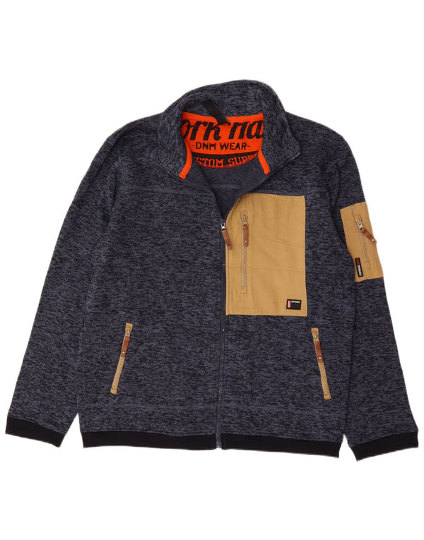 Reward Mens Tracksuit Top Jacket IT 52/54 Large Navy Blue Flecked Polyester