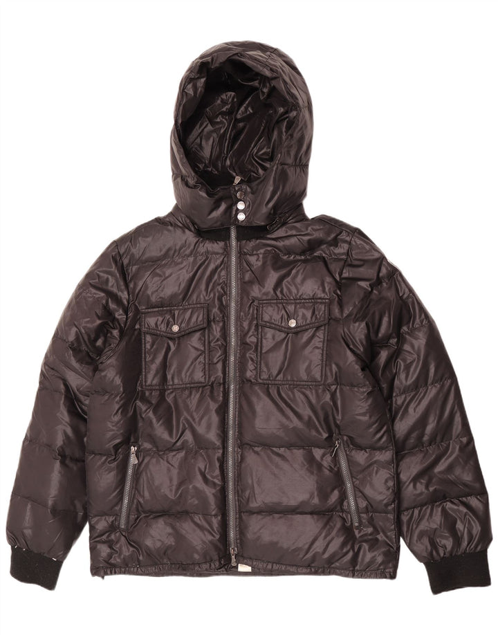 Lotto Mens Hooded Padded Jacket UK 44 2XL Black Polyester
