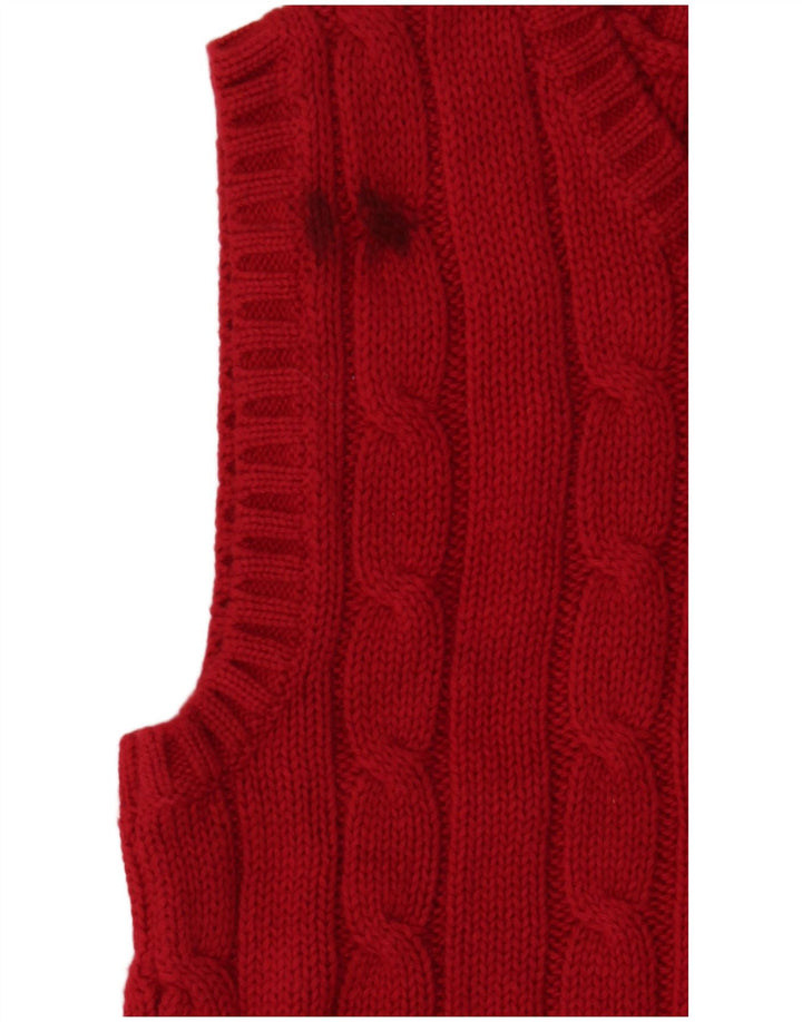 Chaps Boys Vest Tank Top 3-4 Years Red Cotton