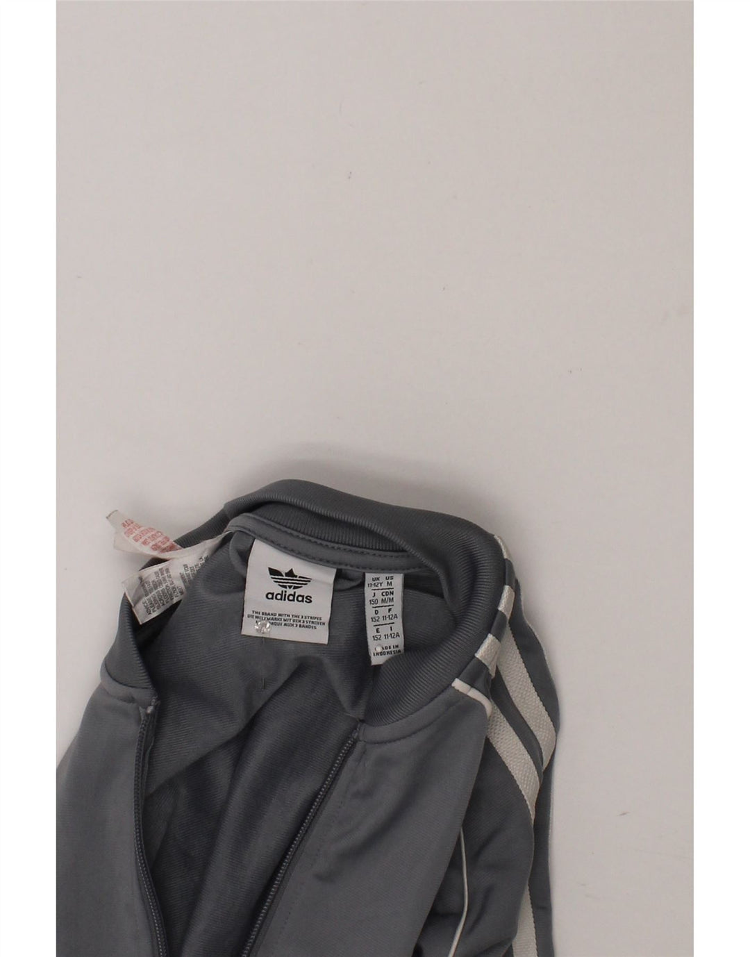 ADIDAS Boys Tracksuit Top Jacket 11-12 Years Grey Polyester Vintage Adidas and Second-Hand Adidas from Messina Hembry 
