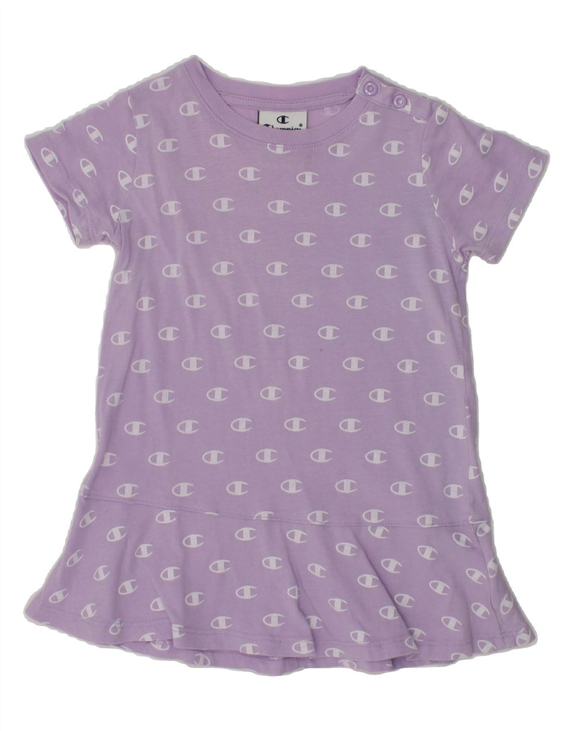 CHAMPION Baby Girls Graphic T-Shirt Dress 12-18 Months Medium  Purple | Vintage Champion | Thrift | Second-Hand Champion | Used Clothing | Messina Hembry 