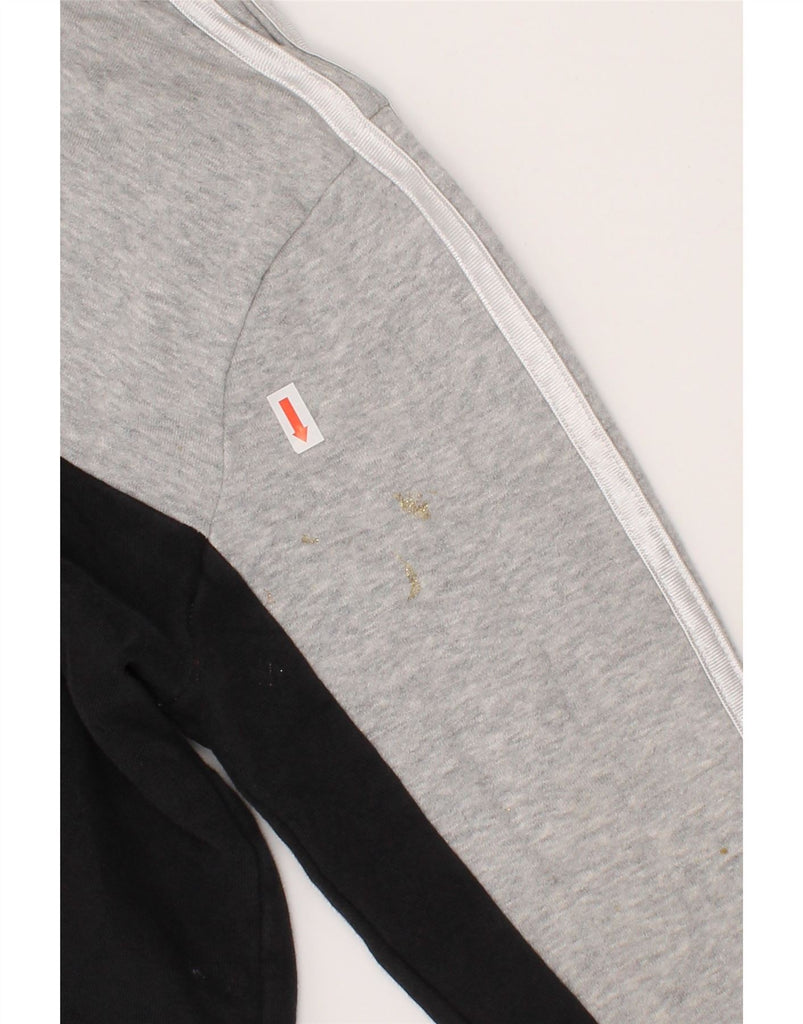 ADIDAS Boys Hoodie Jumper 7-8 Years Small Black Colourblock Cotton Vintage Adidas and Second-Hand Adidas from Messina Hembry 