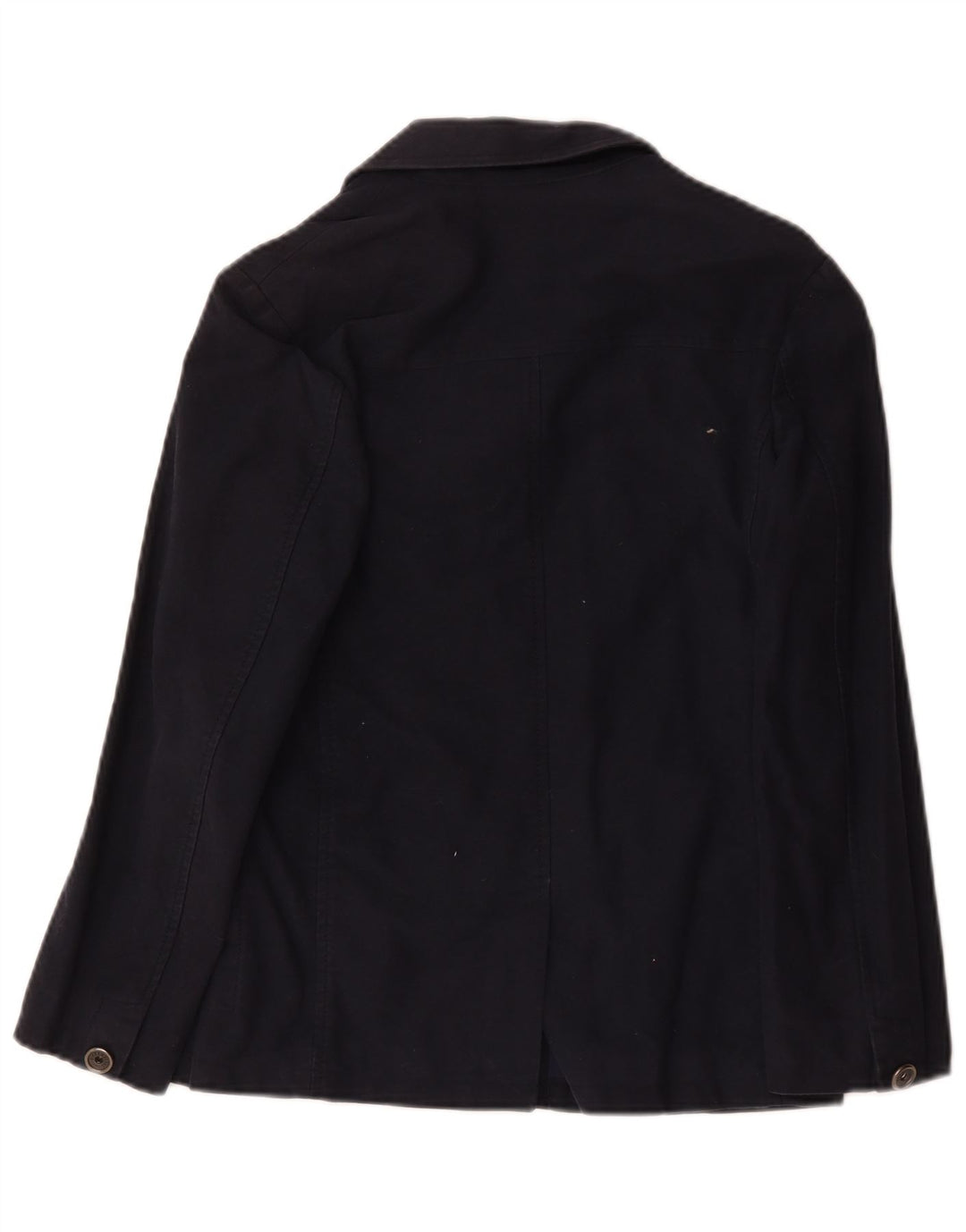 Bikkembergs Womens 3 Button Blazer Jacket IT 40 Small Navy Blue Cotton