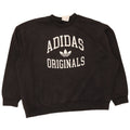 Adidas Womens Graphic Oversized Sweatshirt Jumper UK 16/18 Large Black