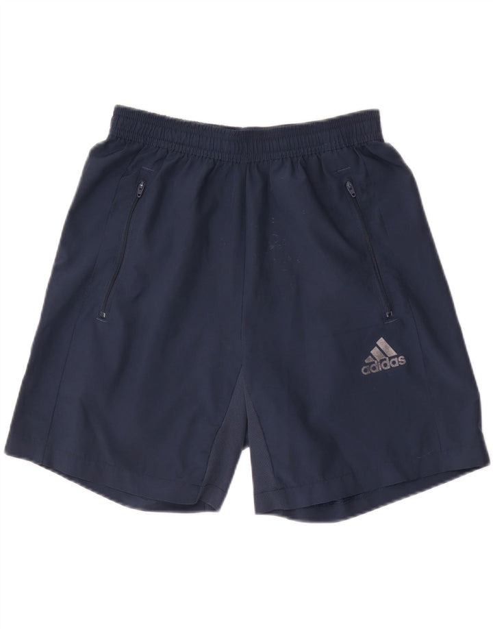 Adidas Mens Aeroready Sport Shorts Small  Navy Blue Polyester