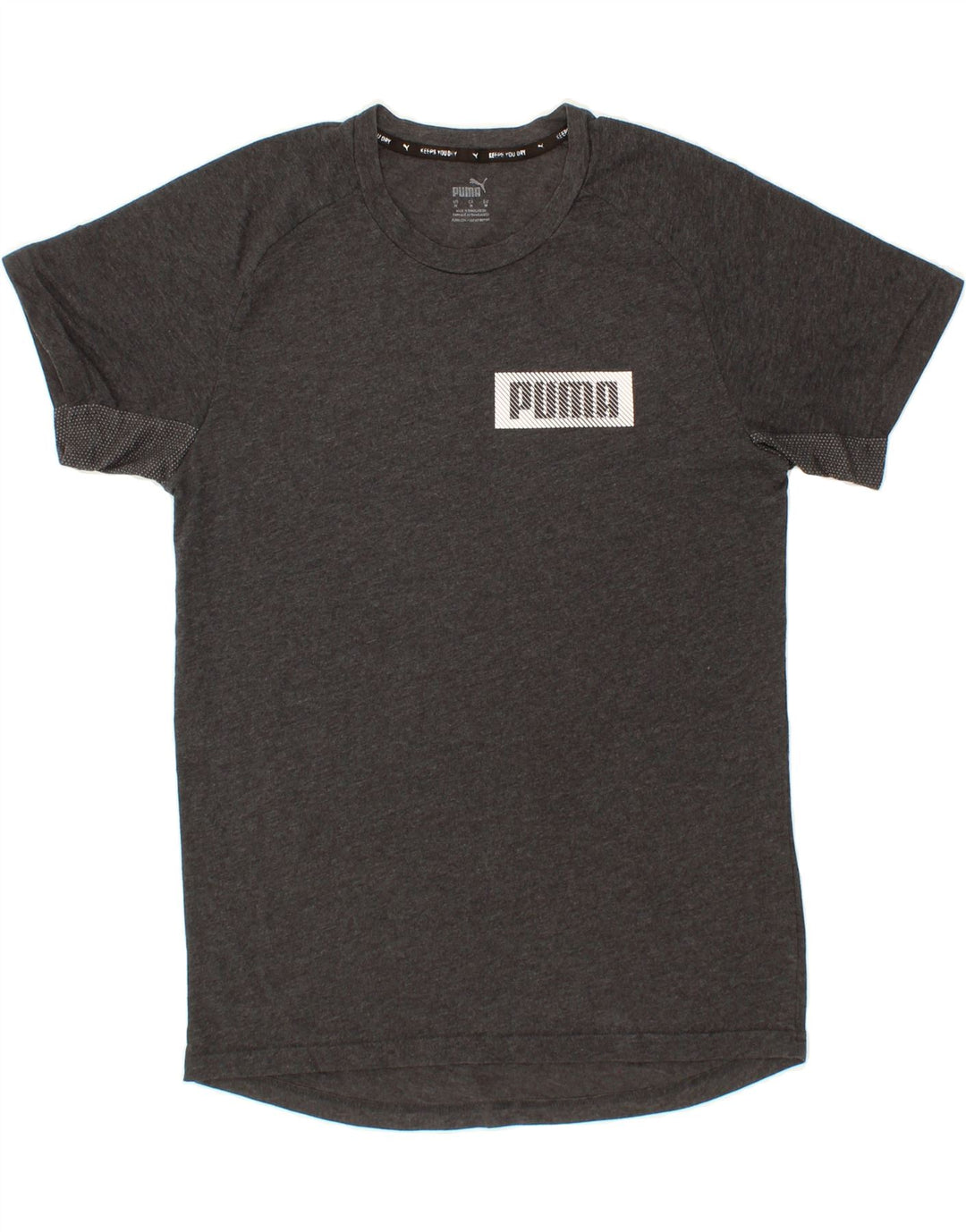 PUMA Mens Graphic T-Shirt Top Medium Grey Vintage Puma and Second-Hand Puma from Messina Hembry 