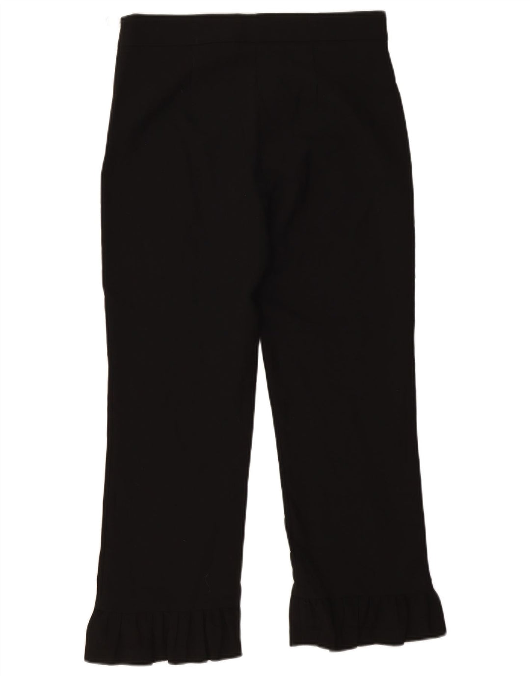 Zara Womens Straight Cropped Trousers Medium W28 L25 Black