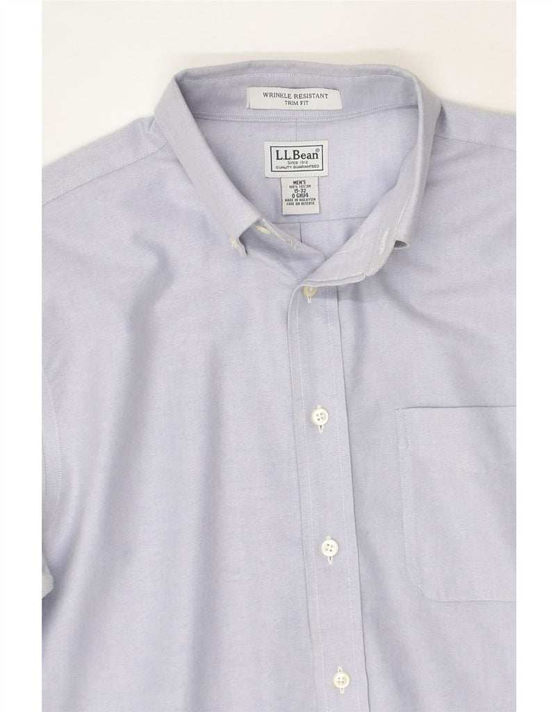 L.L.BEAN Mens Wrinkle Resistant Shirt Size 15 Medium Grey Cotton | Vintage L.L.Bean | Thrift | Second-Hand L.L.Bean | Used Clothing | Messina Hembry 