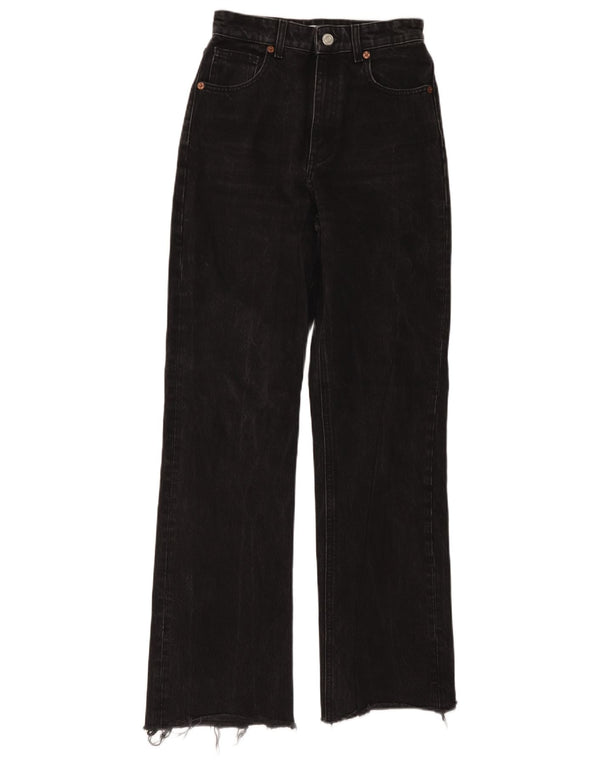 Zara Womens Straight Jeans EU 36 XS W26 L32 Black Cotton