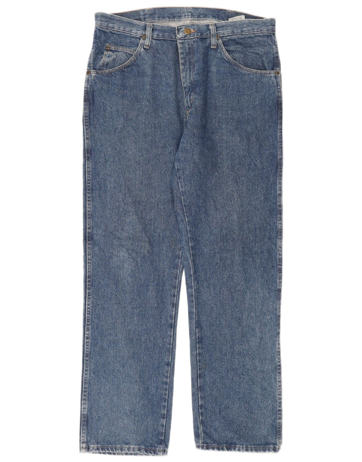WRANGLER Mens Straight Jeans  W34 L30 Blue Cotton