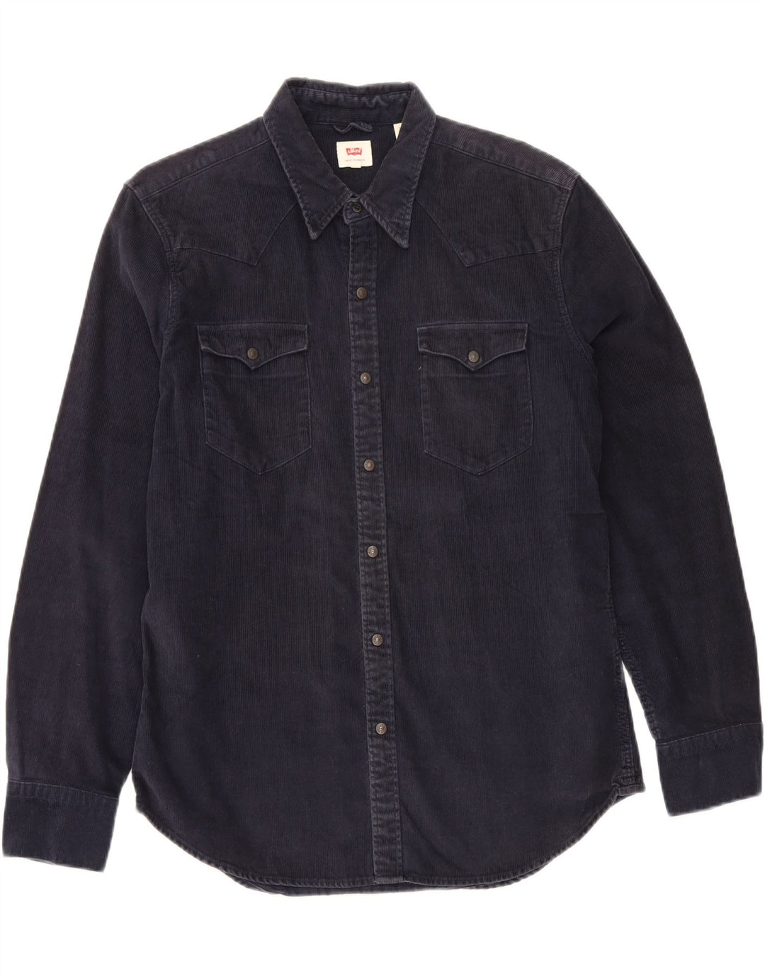 Levi's Mens Corduroy Shirt Large Navy Blue Cotton