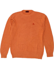 KAPPA Mens Crew Neck Jumper Sweater XL Orange Cotton