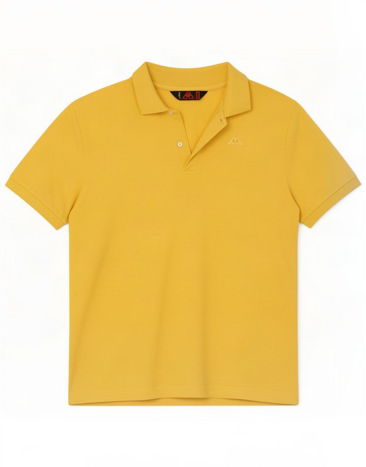 Kappa Mens Polo Shirt Medium Yellow Cotton