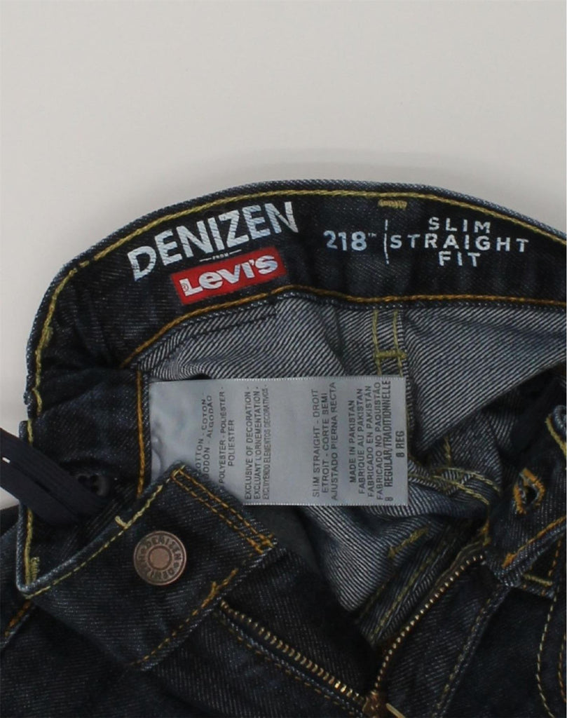 DENIZEN BY LEVI'S Boys 218 Straight Slim Jeans 7-8 Years W24 L21 Navy Blue | Vintage Denizen By Levi's | Thrift | Second-Hand Denizen By Levi's | Used Clothing | Messina Hembry 