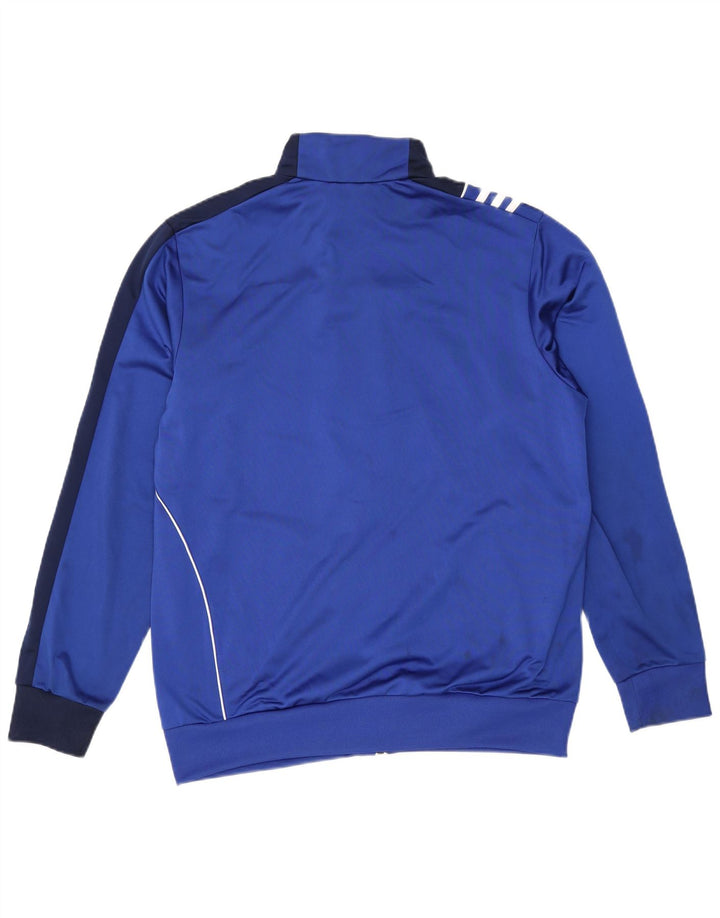Adidas Mens Tracksuit Top Jacket UK 42/44 Large Blue Colourblock Polyester