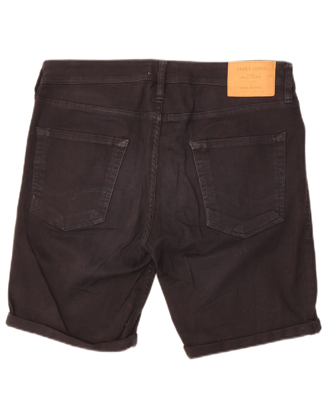 Jack & Jones Mens Regular Fit Denim Shorts Medium W32  Black Cotton