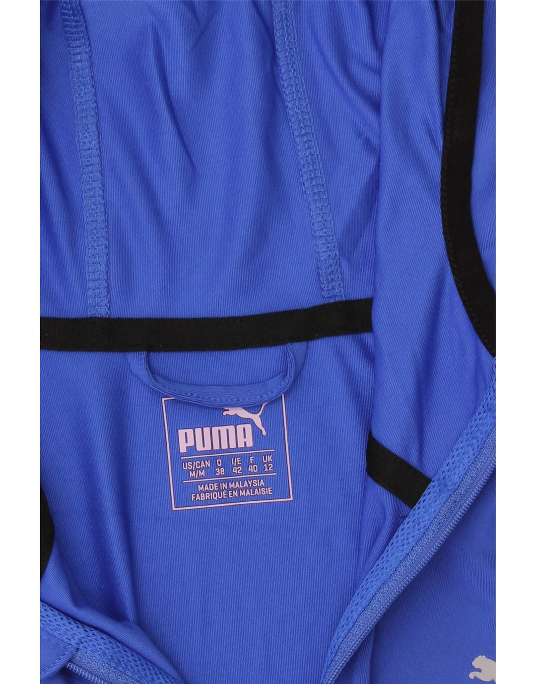 PUMA Womens Zip Hoodie Sweater UK 12 Medium Blue Vintage Puma and Second-Hand Puma from Messina Hembry 