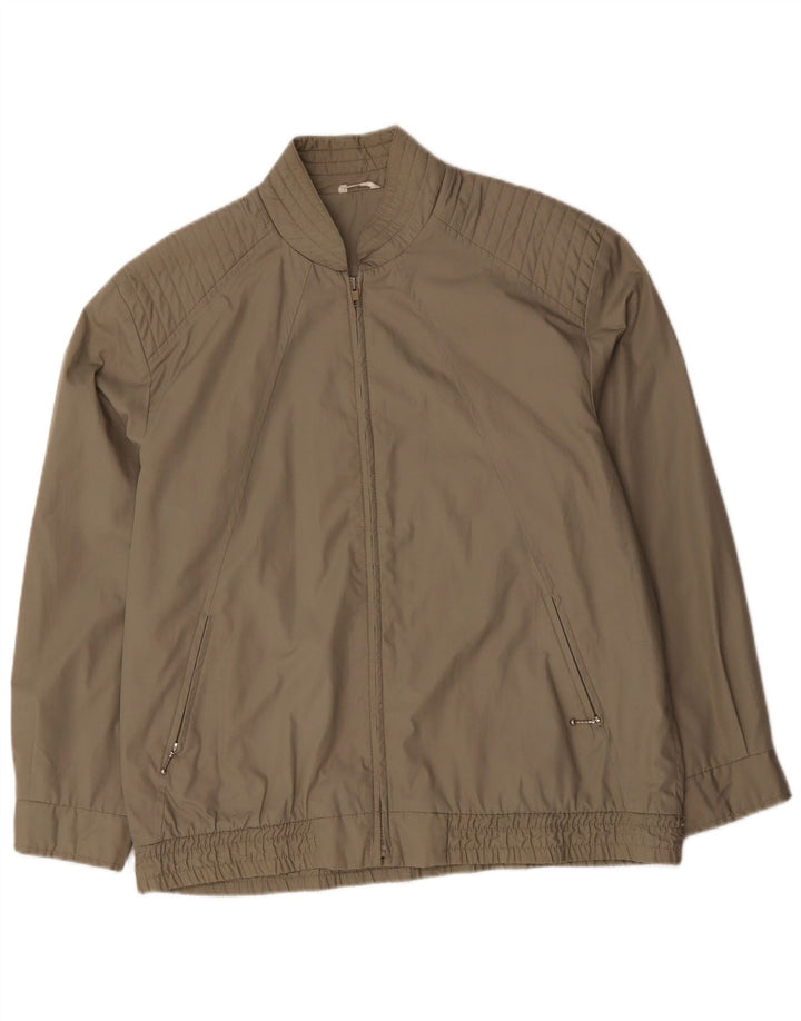 Vintage Mens Bomber Jacket UK 42 XL Khaki Polyester