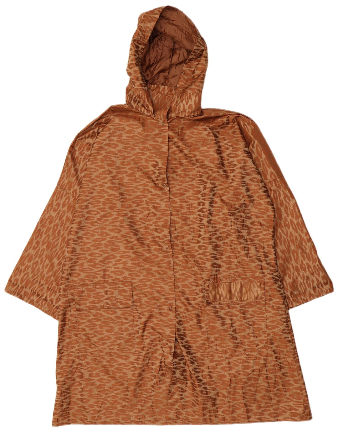 Vintage Womens Oversized Longline Overcoat UK 14 Medium Brown Classic