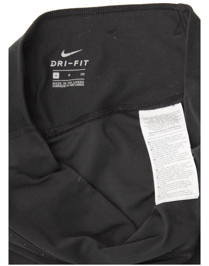 NIKE Womens Dri Fit Graphic Tracksuit Trousers Joggers UK 8 Small  Black
