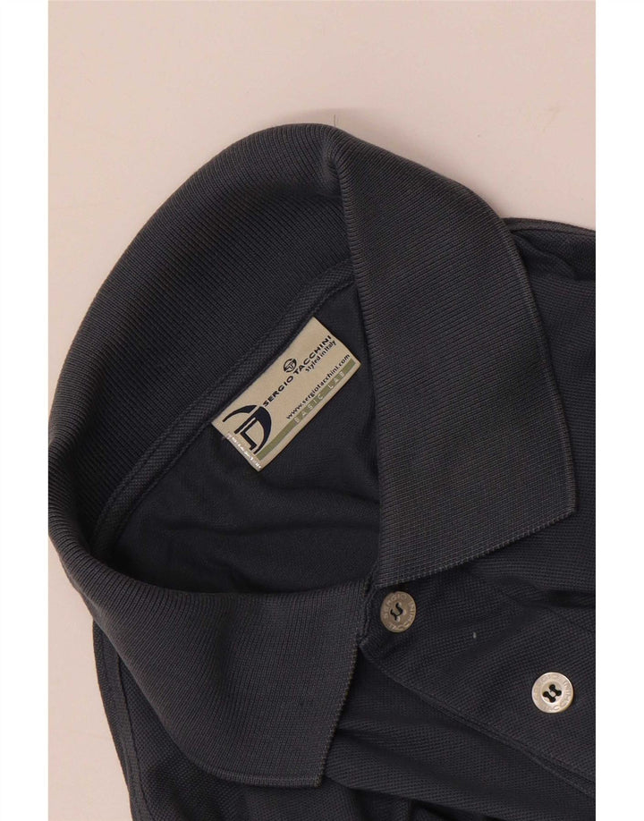 Sergio Tacchini Mens Polo Shirt Large Navy Blue